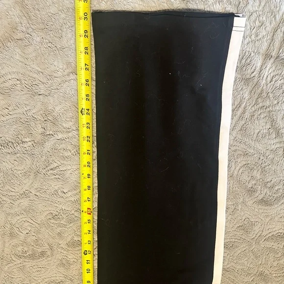 Boston Proper Black and White Track Pants with Contrast Stripes - Picture 6 of 8